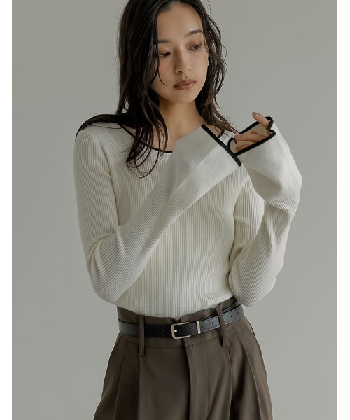 エレガントなリブニットフレアドレス サイズ2 エレガントなリブニットフレアドレス サイズ2 選べる2タイプ×2