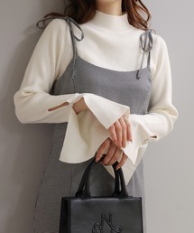 one after another NICE CLAUP | 手元を華やかに見せる。ベルスリーブハイネックニット(ニット/セーター)