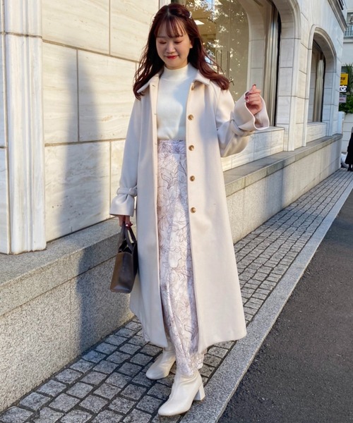 one after another NICE CLAUP（ワンアフターアナザーナイスクラップ）の「手元を華やかに見せる。ベルスリーブハイネックニット（ニット/セーター・レディース・アイボリー/ブラック/ラベンダー/ベージュ・FREE）」の8枚目の写真