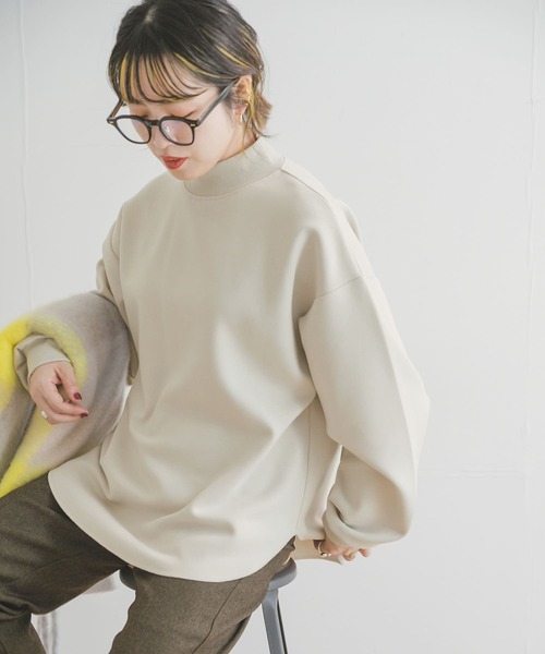 ITEMS URBANRESEARCH（アイテムズ アーバンリサーチ）の「ライトダンボールハイネックトップス（Tシャツ/カットソー・レディース・グレー系その他/ブラック/ブラウン/ホワイト・FREE）」の3枚目の写真