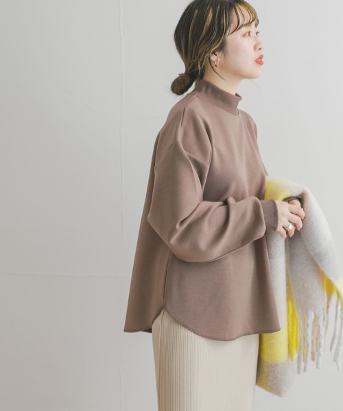 ITEMS URBANRESEARCH（アイテムズ アーバンリサーチ）の「ライトダンボールハイネックトップス（Tシャツ/カットソー・レディース・グレー系その他/ブラック/ブラウン/ホワイト・FREE）」の4枚目の写真