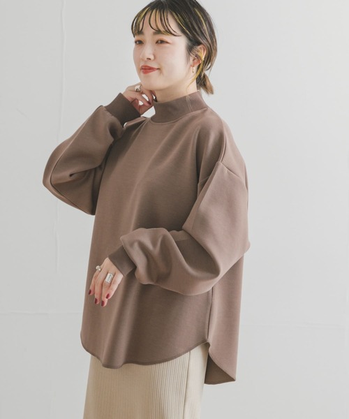 ITEMS URBANRESEARCH（アイテムズ アーバンリサーチ）の「ライトダンボールハイネックトップス（Tシャツ/カットソー・レディース・グレー系その他/ブラック/ブラウン/ホワイト・FREE）」の8枚目の写真