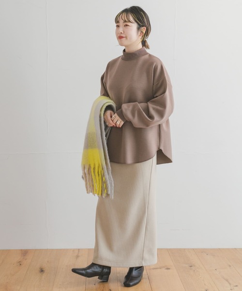 ITEMS URBANRESEARCH（アイテムズ アーバンリサーチ）の「ライトダンボールハイネックトップス（Tシャツ/カットソー・レディース・グレー系その他/ブラック/ブラウン/ホワイト・FREE）」の9枚目の写真