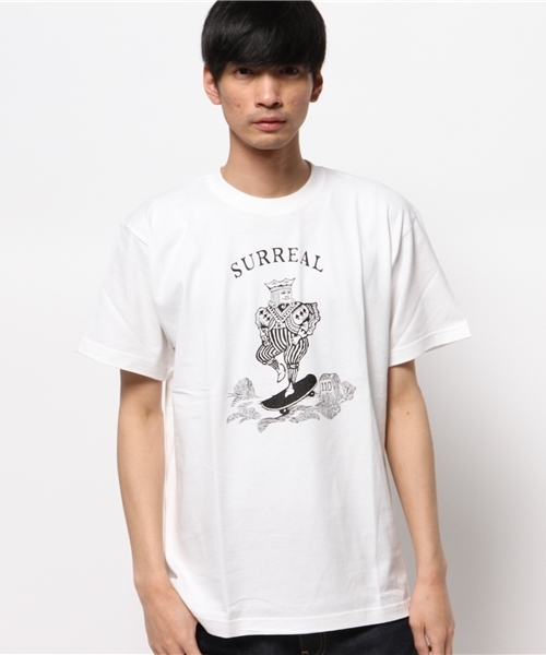 SURREAL(シュルリアル)の「MAKOTO(Tシャツ/カットソー・メンズ・モスグリーン/スミクロ/ホワイト・SMALL/LARGE/MEDIUM)」の2枚目の写真