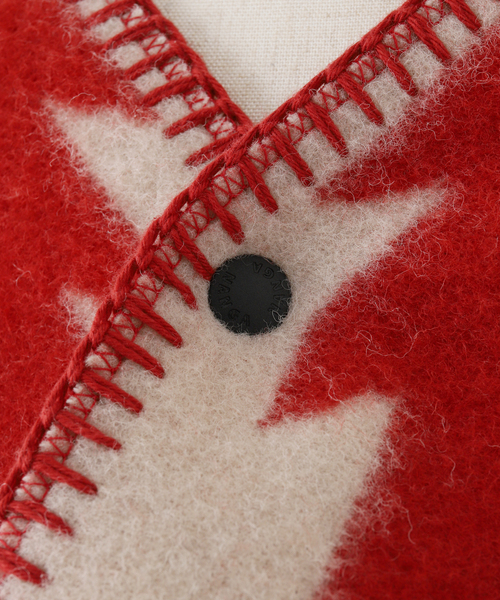 NANGA（ナンガ）の「【NANGA / ナンガ】FOLK (TRIBAL)BLANKET（ストール/ショール・メンズ・レッド・FREE）」の7枚目の写真