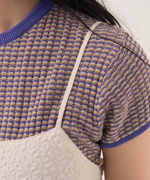 FREAK'S STORE（フリークスストア）の「フクレジャガードバックオープンキャミミニワンピース（ワンピース・レディース・ブラック/オフホワイト/ベージュ・ﾌﾘ-）」の10枚目の写真