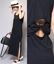 AMERICAN RAG CIE | ソフト天竺ねじりワンピース/212-AHS-L152-OP014(ワンピース)