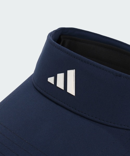 adidas（アディダス）の「メタルロゴ バイザー【adidas Golf/アディダスゴルフ】（サンバイザー・メンズ・ブラック/ネイビー/ホワイト・LARGE）」の14枚目の写真