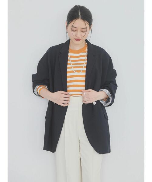 AMERICAN HOLIC（アメリカンホリック）の「Wボタンドロップショルダーテーラードジャケット1（テーラードジャケット・レディース・ネイビー・M/L）」の9枚目の写真