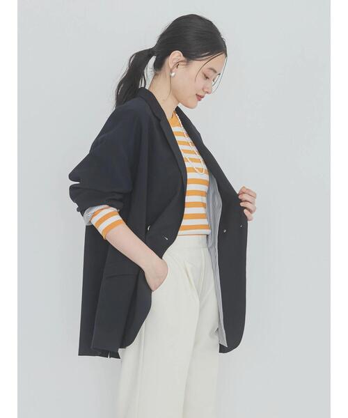 AMERICAN HOLIC（アメリカンホリック）の「Wボタンドロップショルダーテーラードジャケット1（テーラードジャケット・レディース・ネイビー・M/L）」の10枚目の写真