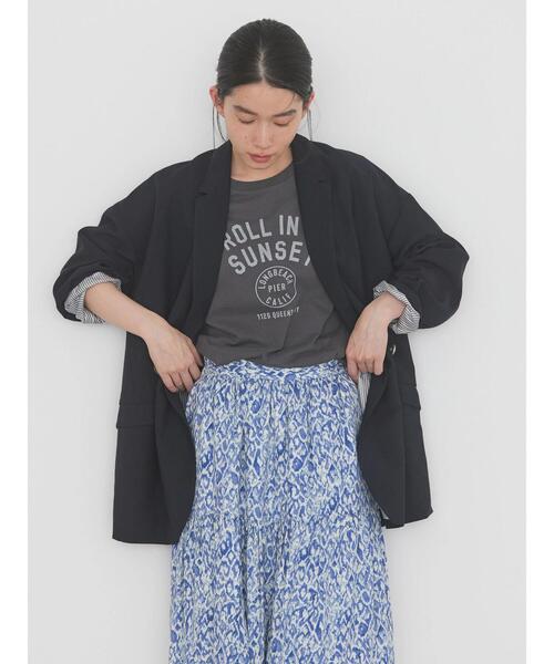 AMERICAN HOLIC（アメリカンホリック）の「Wボタンドロップショルダーテーラードジャケット1（テーラードジャケット・レディース・ネイビー・M/L）」の14枚目の写真