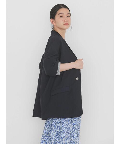 AMERICAN HOLIC（アメリカンホリック）の「Wボタンドロップショルダーテーラードジャケット1（テーラードジャケット・レディース・ネイビー・M/L）」の15枚目の写真