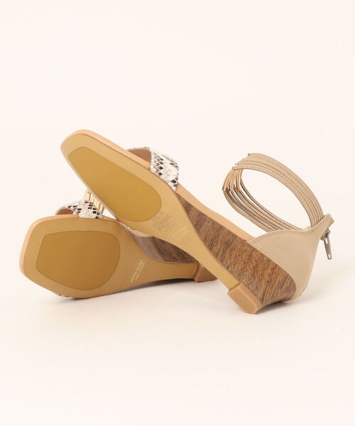 セール】ウエッジヒールアンクルストラップサンダル（サンダル