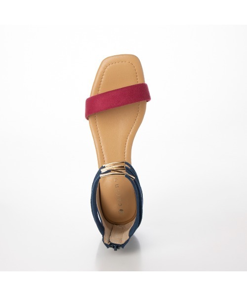 セール】ウエッジヒールアンクルストラップサンダル（サンダル