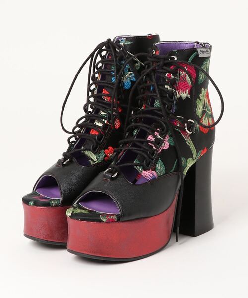 YOSUKE（ヨースケ）の「「YOSUKE/ヨースケ」厚底レースアップブーツサンダル（サンダル・レディース・ライトグリーン/ブラック/ブラック×レッド/アイボリー・M/L/S/LL）」の4枚目の写真