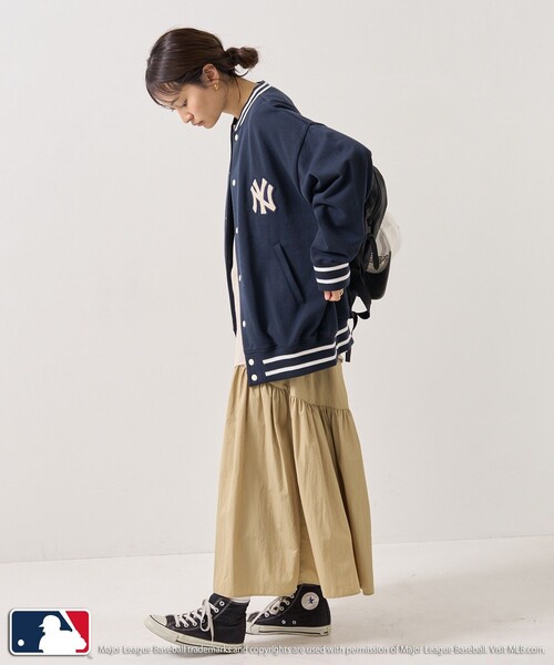 FREAK'S STORE（フリークスストア）の「MLB × FREAK'S STORE/エムエルビー MLB裏毛スタジャン（スタジャン・レディース・ブラック/ネイビー/グレー/ナチュラル・ﾌﾘ-）」の14枚目の写真