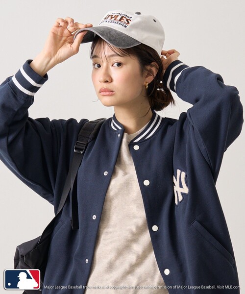 FREAK'S STORE（フリークスストア）の「MLB × FREAK'S STORE/エムエルビー MLB裏毛スタジャン（スタジャン・レディース・ブラック/ネイビー/グレー/ナチュラル・ﾌﾘ-）」の18枚目の写真