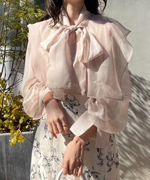one after another NICE CLAUP | 【襟取り外し可能】マルチウェイリボンブラウス　2023SS(シャツ/ブラウス)