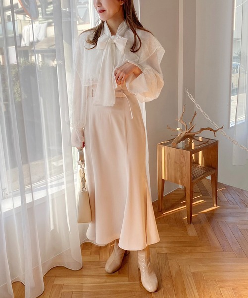 アメノチハレ【Keep clean】リボンスリーブブラウス 白　新品未使用 series》【Keep clean】 – Ame no chi Hare