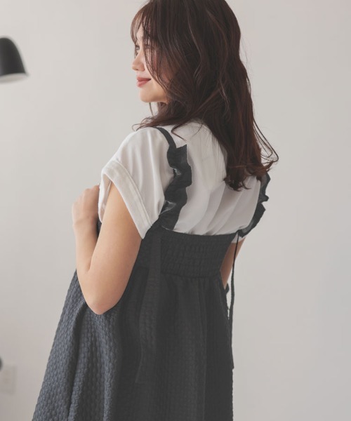 DONOBAN（ドノバン）の「ボーン入りキャミワンピース（ワンピース・レディース・ホワイト/ブラック・F）」の9枚目の写真