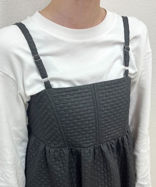 DONOBAN（ドノバン）の「ボーン入りキャミワンピース（ワンピース・レディース・ホワイト/ブラック・F）」の14枚目の写真