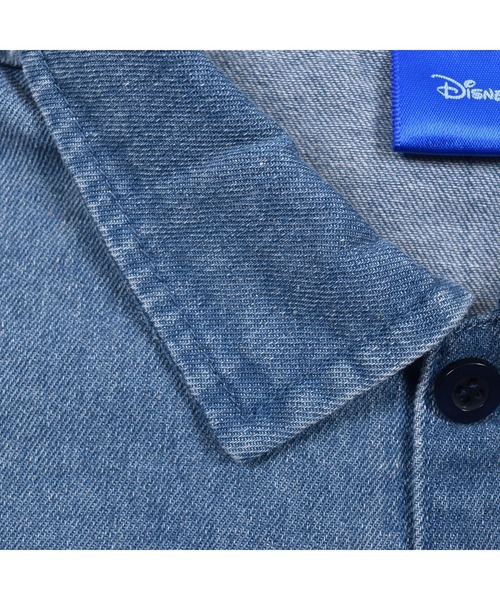 SLAP SLIP（スラップスリップ）の「SLAPSLIP/【Disney】ミッキーマウス/ミニーマウス/デニムチェック柄シャツ/ディズニー(80~130cm)（シャツ/ブラウス・キッズ・ホワイト系その他/ブルー・100/110/130/90/120/80）」の11枚目の写真