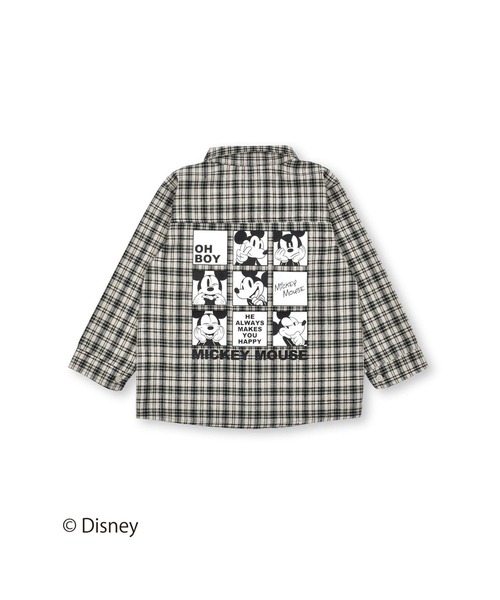 SLAP SLIP（スラップスリップ）の「SLAPSLIP/【Disney】ミッキーマウス/ミニーマウス/デニムチェック柄シャツ/ディズニー(80~130cm)（シャツ/ブラウス・キッズ・ホワイト系その他/ブルー・100/110/130/90/120/80）」の18枚目の写真