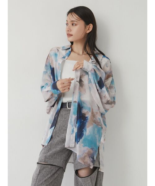 MURUA（ムルーア）の「【WEB限定】ニュアンスプリントオーバー