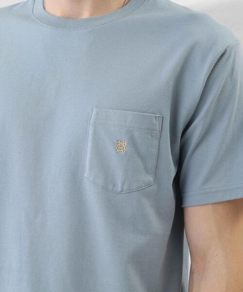 TAKEO KIKUCHI(タケオキクチ)の「◆【Sサイズ~】ワンポイント刺繍 ポケット Tシャツ(Tシャツ/カットソー・メンズ・サックスブルー/ネイビー/ブラウン系その他/ホワイト・04/01/02/03)」の20枚目の写真