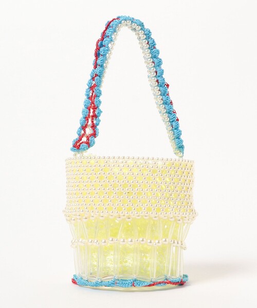 Ray BEAMS(レイビームス)の「Casselini / クロシェ ビーズ バッグ(トートバッグ・レディース・ナチュラル/ブラック・ONE SIZE)」の4枚目の写真