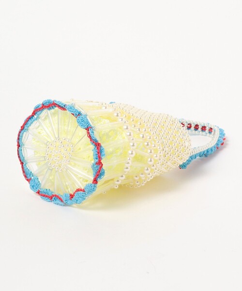 Ray BEAMS(レイビームス)の「Casselini / クロシェ ビーズ バッグ(トートバッグ・レディース・ナチュラル/ブラック・ONE SIZE)」の6枚目の写真