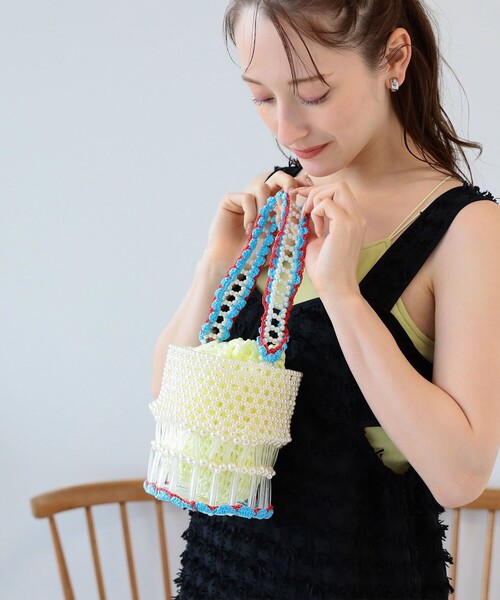 Ray BEAMS(レイビームス)の「Casselini / クロシェ ビーズ バッグ(トートバッグ・レディース・ナチュラル/ブラック・ONE SIZE)」の16枚目の写真