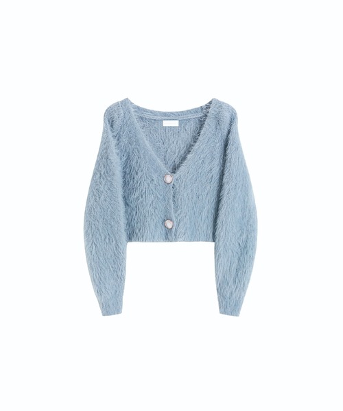 LA POMME petit（ラポミ・プチ）の「Vネックベイビーブルーショート