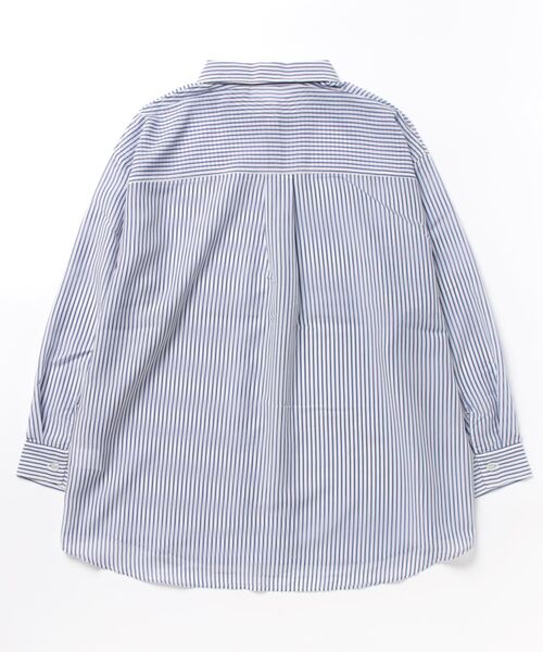 Honeys（ハニーズ）の「シアーシャツ（シャツ/ブラウス・レディース・サックスブルー系/ホワイト×ブルー/ホワイト×パープル/グリーン系その他/ピンク系その他・M/L/S）」の6枚目の写真