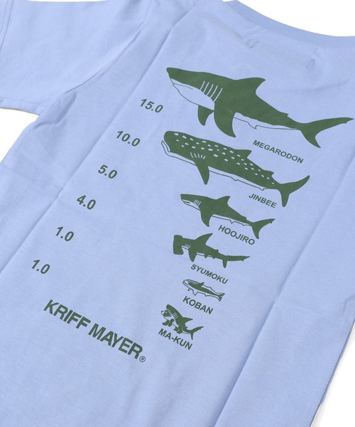 KRIFF MAYER Kid's Collection（クリフメイヤーキッズコレクション）の「【接触冷感】涼TOUCH背比べT（サメ）（Tシャツ/カットソー・キッズ・オフホワイト/ネイビー/コーラル/サックスブルー・130/160/150/170/120/140）」の10枚目の写真