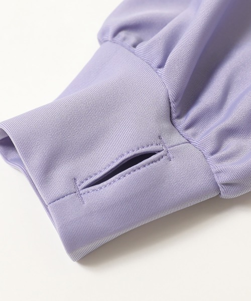 devirock（デビロック）の「ガールズ 長袖ジップラッシュガード（ラッシュガード・キッズ・パープル系その他/ホワイト/バイオレット・100cm/110cm/120cm/130cm/140cm/150cm/160cm）」の9枚目の写真