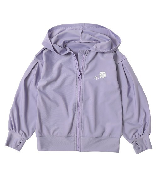 devirock（デビロック）の「ガールズ 長袖ジップラッシュガード（ラッシュガード・キッズ・パープル系その他/ホワイト/バイオレット・100cm/110cm/120cm/130cm/140cm/150cm/160cm）」の12枚目の写真