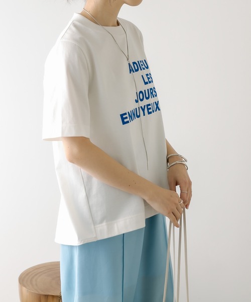 COLLAGE GALLARDAGALANTE（コラージュガリャルダガランテ）の「フロッキーロゴTシャツ（Tシャツ/カットソー・レディース・オフホワイト/ベージュ/ブラック・FREE）」の10枚目の写真