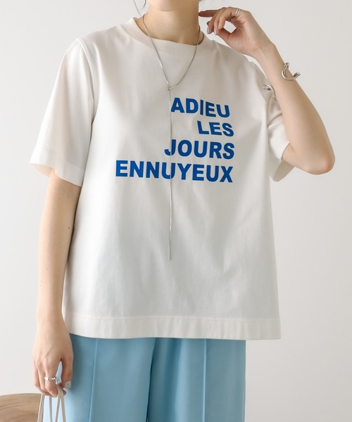 COLLAGE GALLARDAGALANTE（コラージュガリャルダガランテ）の「フロッキーロゴTシャツ（Tシャツ/カットソー・レディース・オフホワイト/ベージュ/ブラック・FREE）」の5枚目の写真