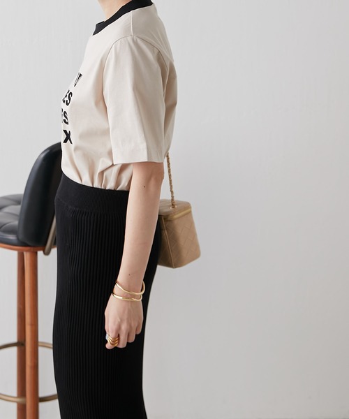 COLLAGE GALLARDAGALANTE（コラージュガリャルダガランテ）の「フロッキーロゴTシャツ（Tシャツ/カットソー・レディース・オフホワイト/ベージュ/ブラック・FREE）」の22枚目の写真