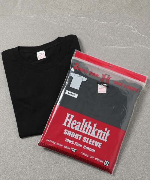 セール】【Healthknit】2-2201 2枚セット パック入り ベーシッククルー