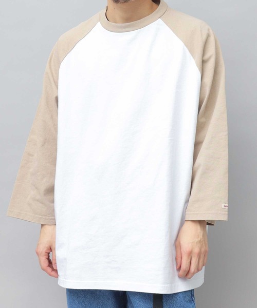 Goodwear(グッドウェア)の「USAコットン ラグラン ビッグシルエット 7分袖 Tシャツ / 七分丈 / ロンT / 2W7-13204(Tシャツ/カットソー・メンズ・ブラック/ベージュ/ネイビー/ブラック系その他・L/XL)」の15枚目の写真