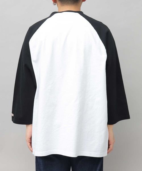Goodwear(グッドウェア)の「USAコットン ラグラン ビッグシルエット 7分袖 Tシャツ / 七分丈 / ロンT / 2W7-13204(Tシャツ/カットソー・メンズ・ブラック/ベージュ/ネイビー/ブラック系その他・L/XL)」の14枚目の写真