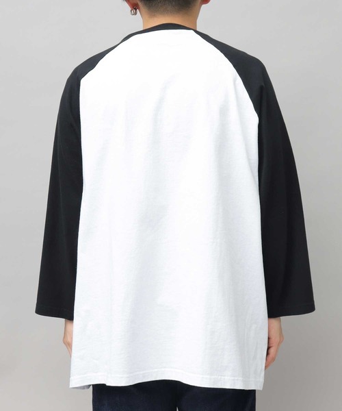 Goodwear(グッドウェア)の「USAコットン ラグラン ビッグシルエット 7分袖 Tシャツ / 七分丈 / ロンT / 2W7-13204(Tシャツ/カットソー・メンズ・ブラック/ベージュ/ネイビー/ブラック系その他・L/XL)」の20枚目の写真