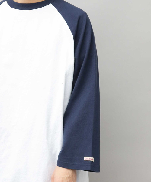 Goodwear(グッドウェア)の「USAコットン ラグラン ビッグシルエット 7分袖 Tシャツ / 七分丈 / ロンT / 2W7-13204(Tシャツ/カットソー・メンズ・ブラック/ベージュ/ネイビー/ブラック系その他・L/XL)」の9枚目の写真