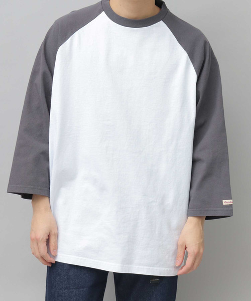 Goodwear(グッドウェア)の「USAコットン ラグラン ビッグシルエット 7分袖 Tシャツ / 七分丈 / ロンT / 2W7-13204(Tシャツ/カットソー・メンズ・ブラック/ベージュ/ネイビー/ブラック系その他・L/XL)」の12枚目の写真