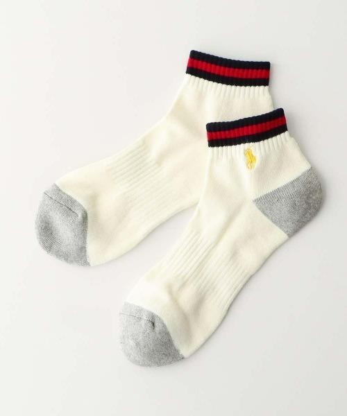 POLO RALPH LAUREN(ポロ ラルフ ローレン)の「【3足セット】POLO RALPH LAUREN メンズ 足底パイル アーチサポート ワンポイント TOPライン ショートソックス 92009611(ソックス/靴下・メンズ・オフホワイト・25-27CM)」の10枚目の写真