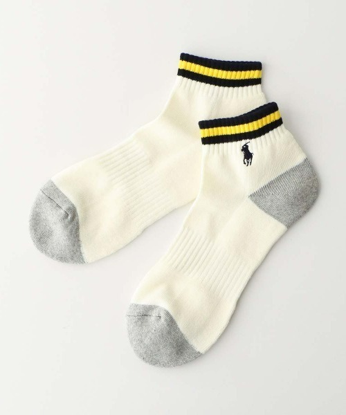 POLO RALPH LAUREN(ポロ ラルフ ローレン)の「【3足セット】POLO RALPH LAUREN メンズ 足底パイル アーチサポート ワンポイント TOPライン ショートソックス 92009611(ソックス/靴下・メンズ・オフホワイト・25-27CM)」の12枚目の写真