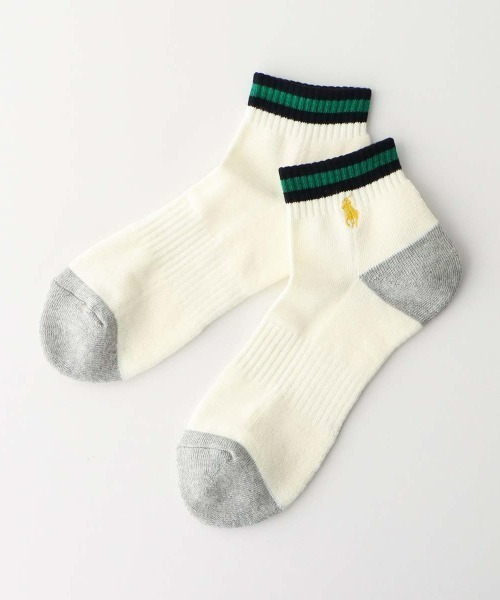 POLO RALPH LAUREN(ポロ ラルフ ローレン)の「【3足セット】POLO RALPH LAUREN メンズ 足底パイル アーチサポート ワンポイント TOPライン ショートソックス 92009611(ソックス/靴下・メンズ・オフホワイト・25-27CM)」の14枚目の写真