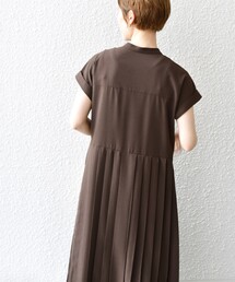 SHIPS any | 【WEB限定】SHIPS any: ジョーゼット プリーツ フレンチスリーブ ワンピース 23SS(シャツワンピース)
